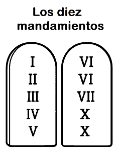 Mandamiento1de12PaginaColorearMiniatura
